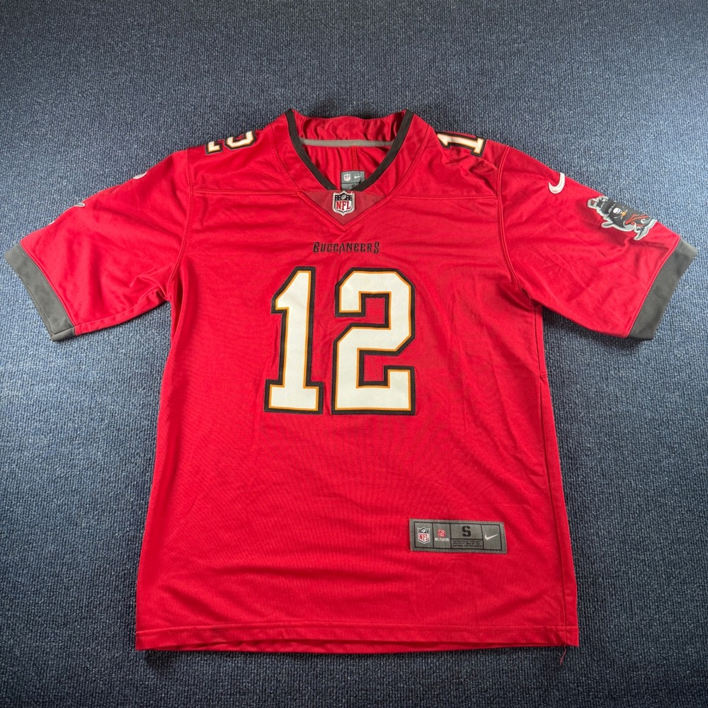Nike NFL Tampa Bay Buccaneers Tom Brady 12 Jersey Red Mens Small